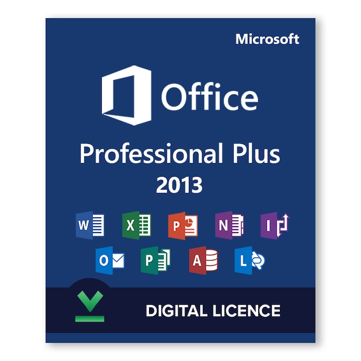 Microsoft Office Professional Plus 2013 Retail, Електронен лиценз, Online активация