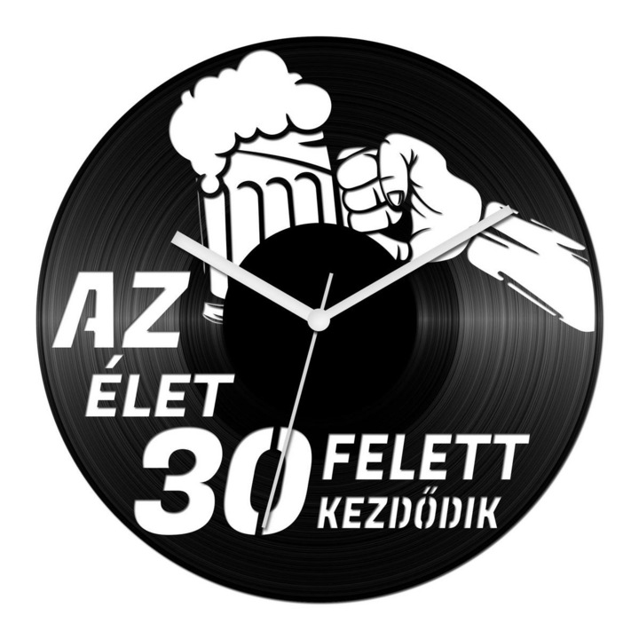 Férfi szülinapi bakelit óra - 30 felett