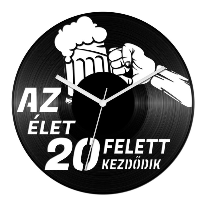 Férfi szülinapi bakelit óra - 20 felett