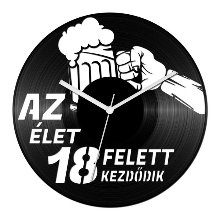 Férfi szülinapi bakelit óra - 18 felett