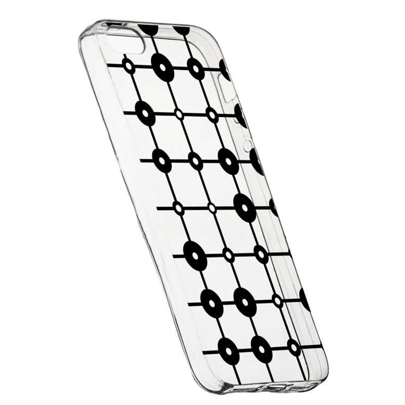 Husa Silicon, Transparent, Slim, Line, 124, Apple iPhone 5 / 5S / SE