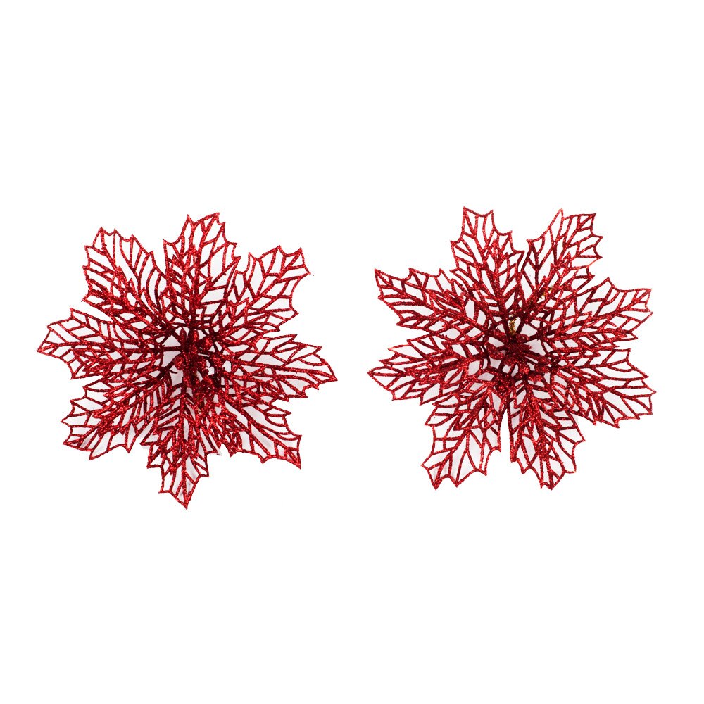 Set Holly 2 Decoratiuni Craciunita 11 cm rosu