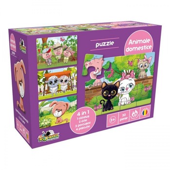 Puzzle Noriel-Animale Domestice,30 piese Puzzle Noriel-Animale Domestice,30 piese