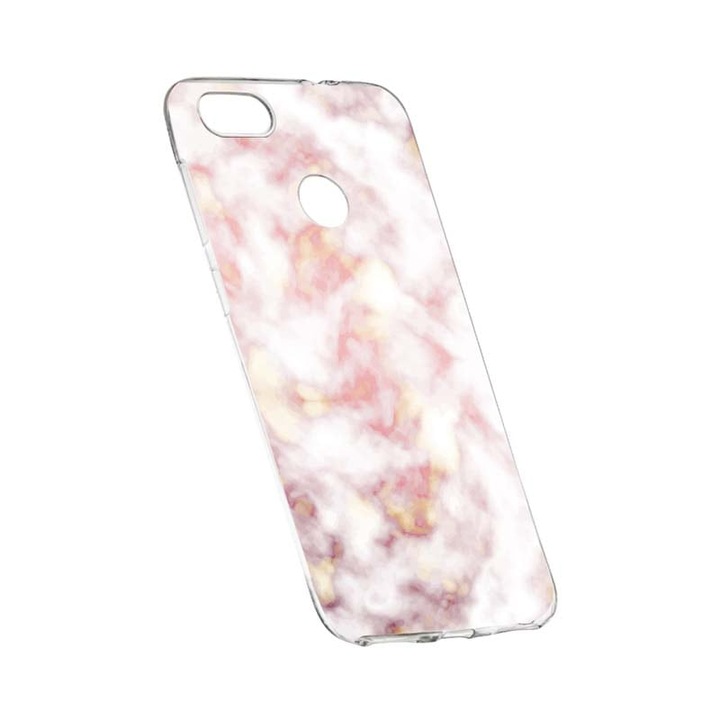 Силиконов калъф, прозрачен, тънък, мраморен, 130, HTC Desire 12 Plus