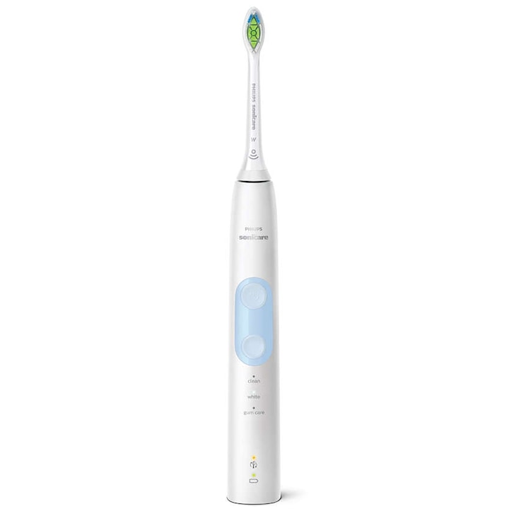 Philips Sonicare ProtectiveClean 5100 HX6859/29, 3 mód, BrushSync funkció, 2 fej, Nyomásérzékelő, hordozótáska, Fehér