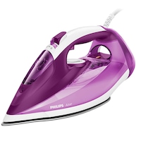 Fier de calcat Philips Azur GC4543/30, Talpa SteamGlide Plus, 210 g, Quick Calc Release, Alb/Mov