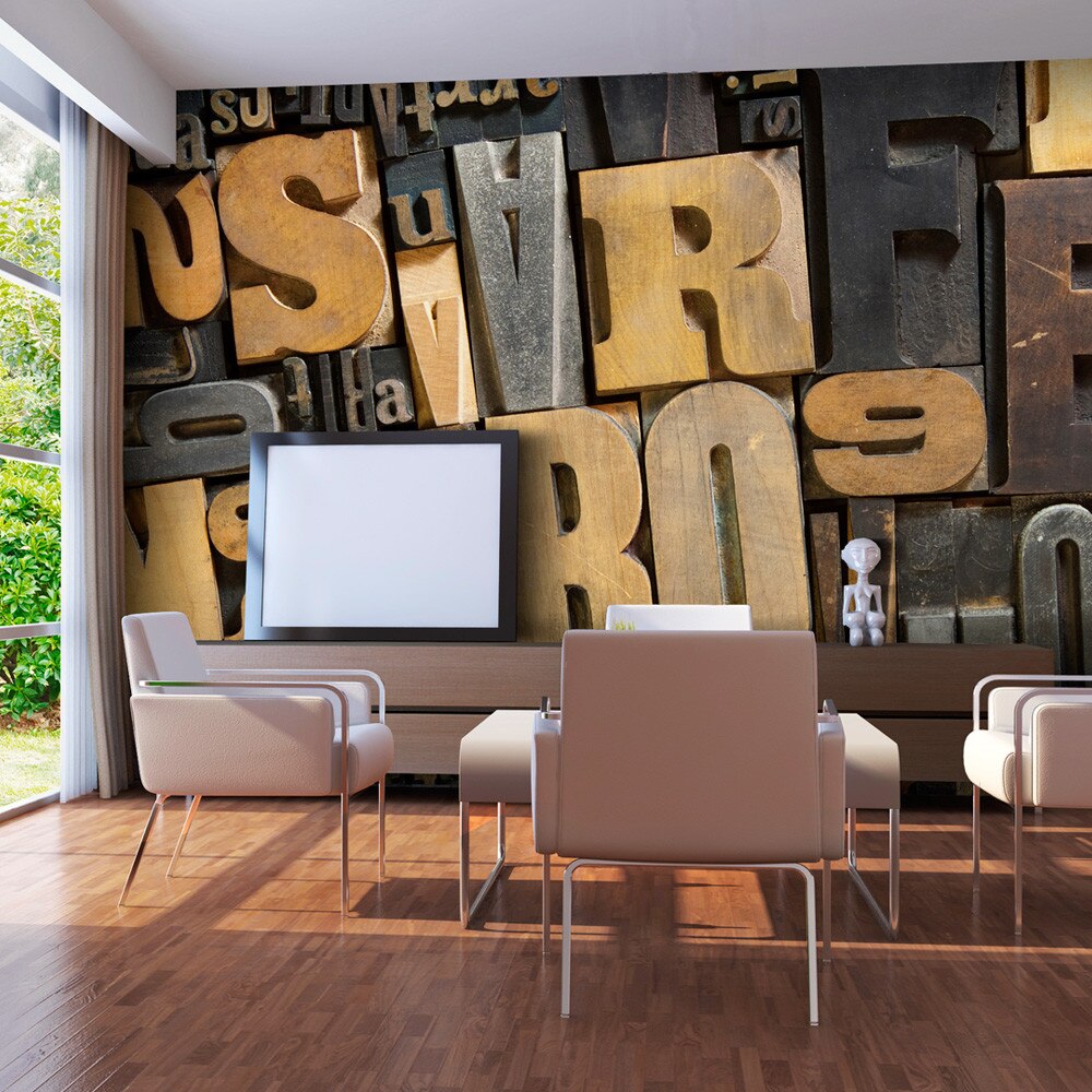 Fototapet vlies XXL - Wooden letters - 550 x 270 cm
