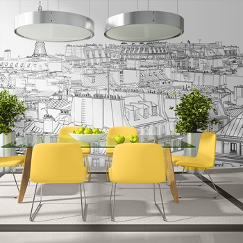 Fototapet vlies XXL - Parisian's sketchbook - 550 x 270 cm Fototapet vlies XXL - Parisian's sketchbook - 550 x 270 cm