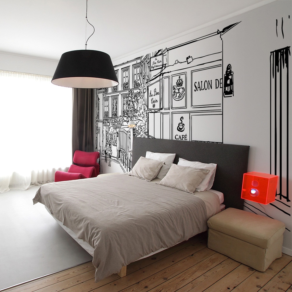 Fototapet vlies XXL - A walk through Parisian streets - 550 x 270 cm