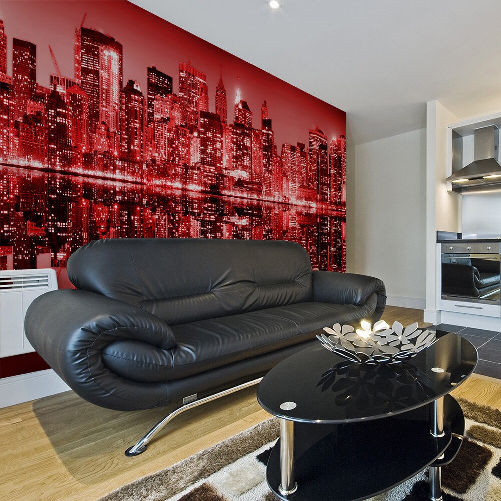 Fototapet vlies XXL - Red-hot NYC - 550 x 270 cm