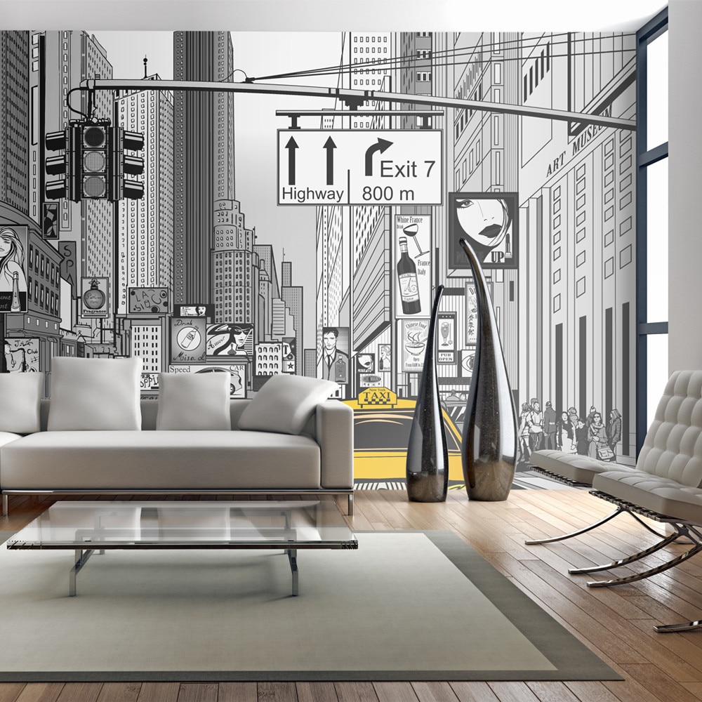 Fototapet vlies XXL - Yellow cabs in NYC - 550 x 270 cm