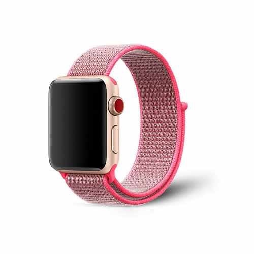 Curea pentru Apple Watch, Bibilel, compatibil cu dimensiunea 42mm, Sport Band, Textil, Pink Sand, BBL488