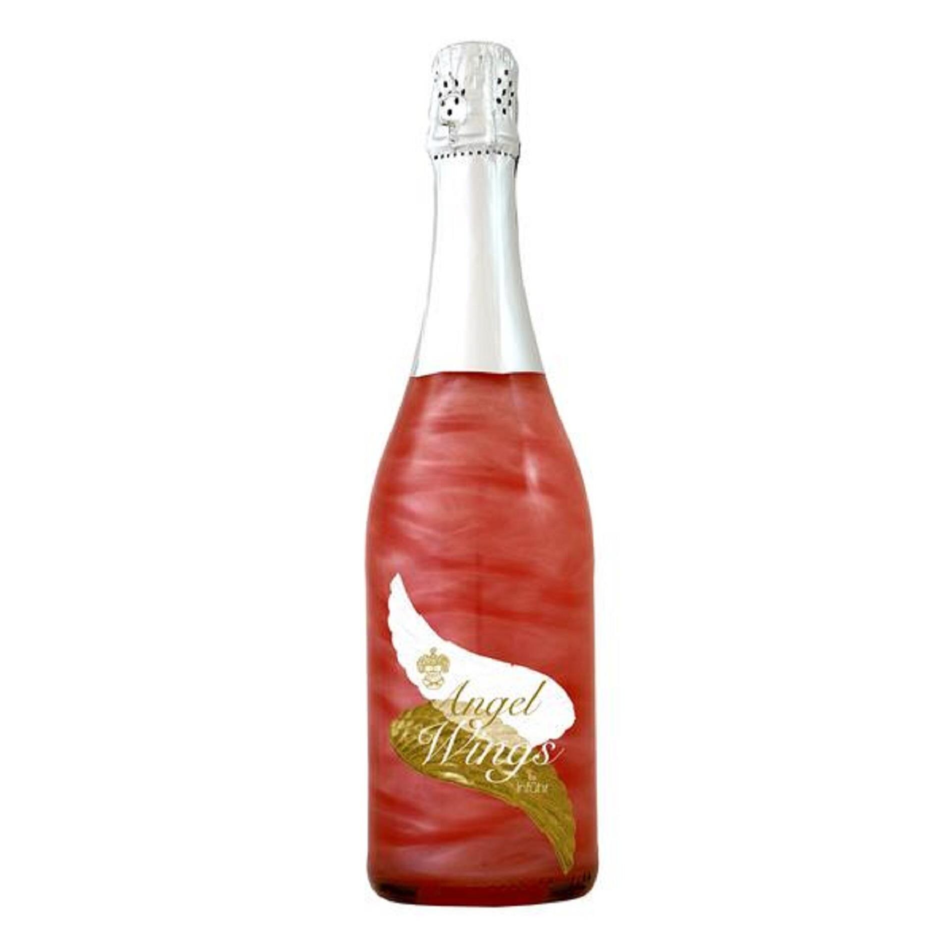 Angel Wings Silver Rose Berry - Cocktail pe baza de vin spumant cu pulbere de argint alimentar - 750 ml , 6,5%