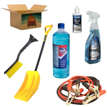 Pachet de iarna, contine: lopata zapada, perie zapada cu racleta gheta, spray dezghetare parbriz, solutie anti-inghet incuietoare, cabluri curent 200A, solutie parbriz Pachet de iarna, contine: lopata zapada, perie zapada cu racleta gheta, spray dezghetare parbriz, solutie anti-inghet incuietoare, cabluri curent 200A, solutie parbriz