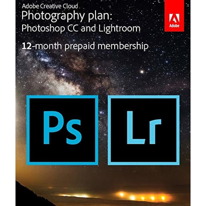 Adobe Photo Plan - Photoshop CC + Lightroom CC, Windows / Mac, Éves előfizetés