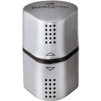 Ascutitoare Faber-Castell Grip 2001, Tripla, Gri Ascutitoare Faber-Castell Grip 2001, Tripla, Gri