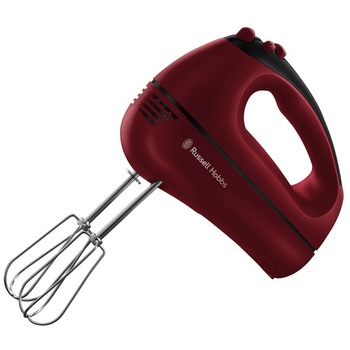 Mixer Russel Hobbs Aura 18966-56, 380 W, 5 viteze + Turbo, Rosu Mixer Russel Hobbs Aura 18966-56, 380 W, 5 viteze + Turbo, Rosu
