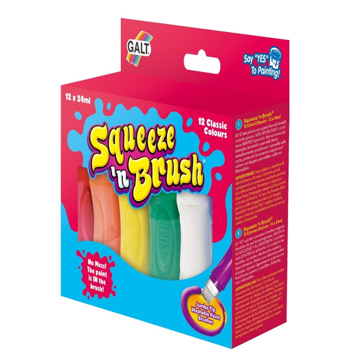 12 színű Galt Squeeze'n Brush készlet