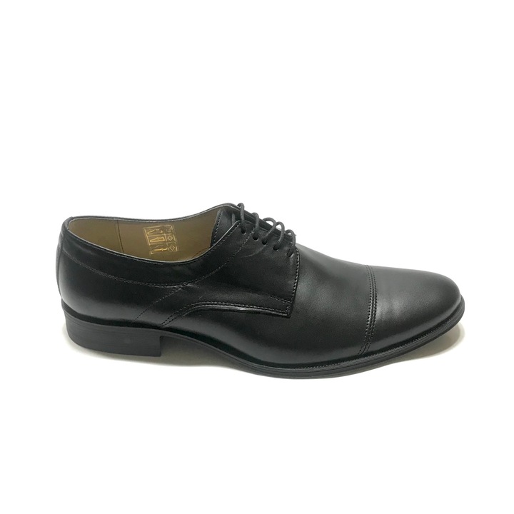Мъжки елегантни обувки 816, черни, естествена кожа