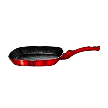 Tigaie tip grill, aluminiu forjat cu 3 straturi marmura, Berlinger Haus, 28 cm Tigaie tip grill, aluminiu forjat cu 3 straturi marmura, Berlinger Haus, 28 cm