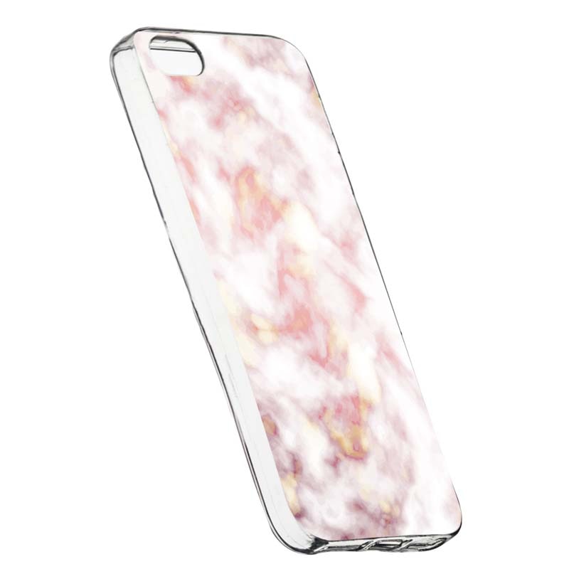 Husa Silicon, Transparent, Slim, Marble, 130, Apple iPhone 5 / 5S / SE