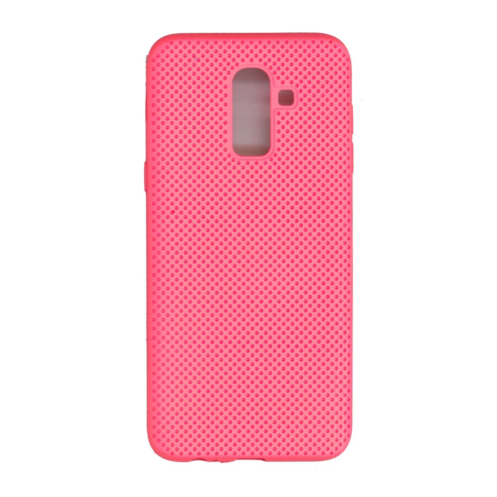 Husa din silicon cu perforatii, Eurocell, pentru Samsung Galaxy J8 2018, portocaliu