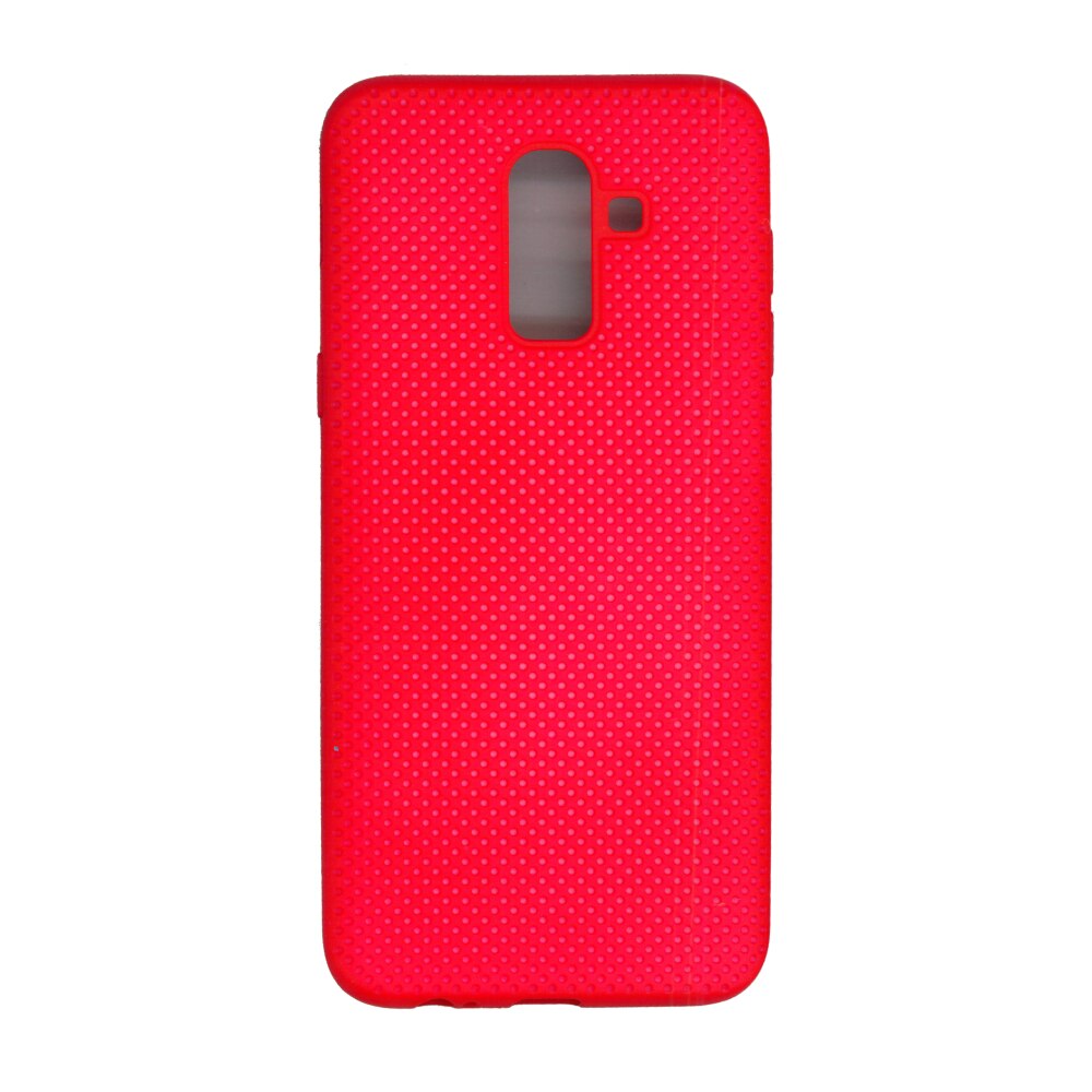 Husa din silicon cu perforatii, Eurocell, pentru Samsung Galaxy J8 2018, rosu