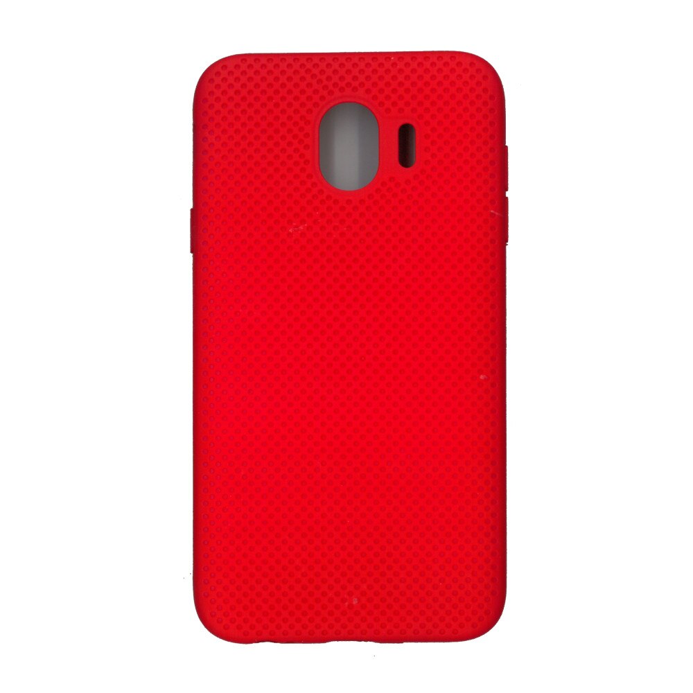 Husa din silicon cu perforatii, Eurocell, pentru Samsung Galaxy J4 2018, rosu