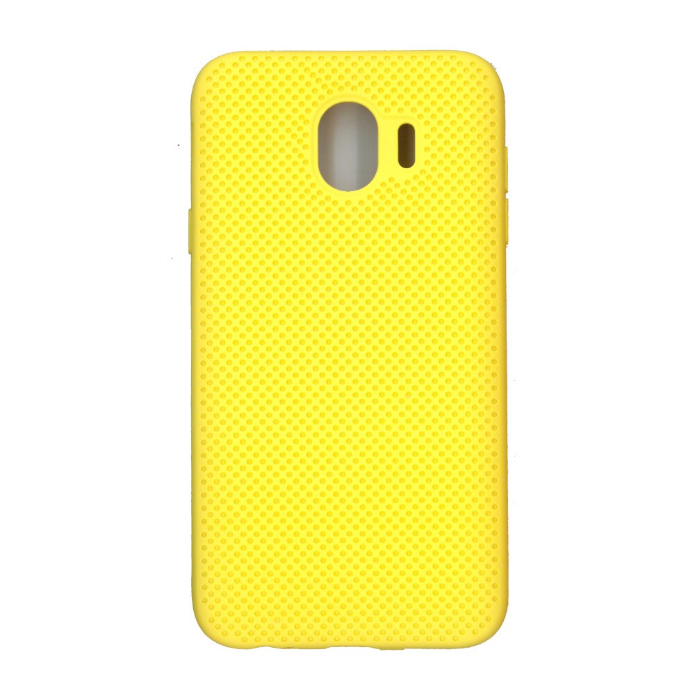 Husa din silicon cu perforatii, Eurocell, pentru Samsung Galaxy J4 2018, galben