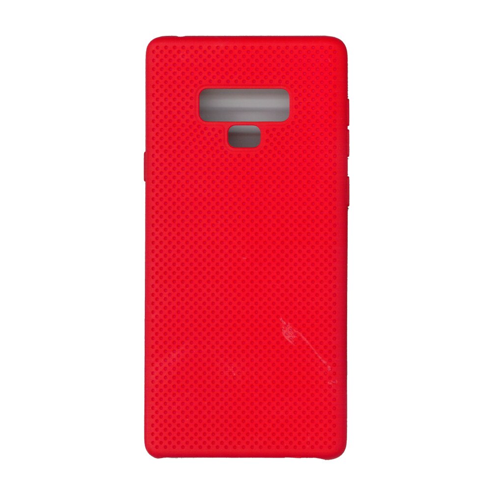 Husa din silicon cu perforatii, Eurocell, pentru Samsung Galaxy Note 9, rosu