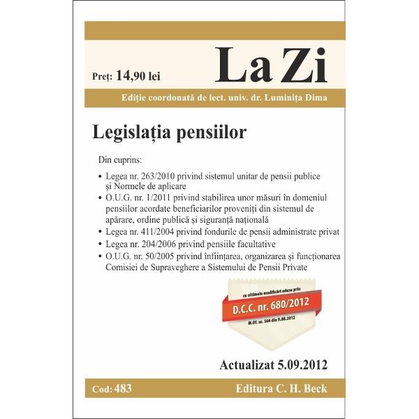 Legislatia pensiilor act. 5.09.2012
