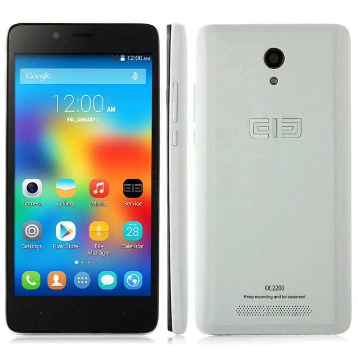 P6000 Android Мобилен телефон Elephone P6000, 64bit 4-ядрен, Android 5, Dual Sim, Бял ...