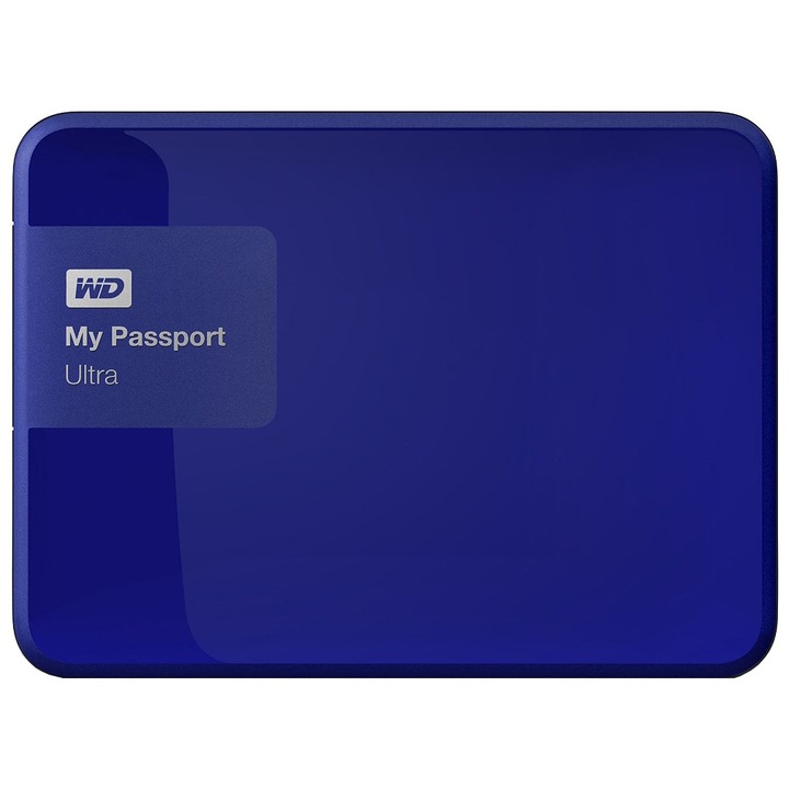 WD My Passport Ultra 3 TB külső merevlemez, 2.5", USB 3.0, Kék