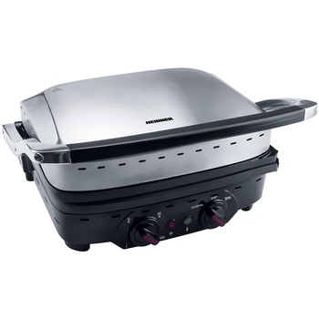 Gratar electric Heinner Master Collection HEG-1800XMC, 1800 W, Functie pastrare la cald, 230 x 290 mm, Argintiu/Negru Gratar electric Heinner Master Collection HEG-1800XMC, 1800 W, Functie pastrare la cald, 230 x 290 mm, Argintiu/Negru