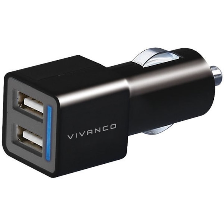 USB зарядно за автомобил с два USB изхода VIVANCO 35588,2 x 2,1A