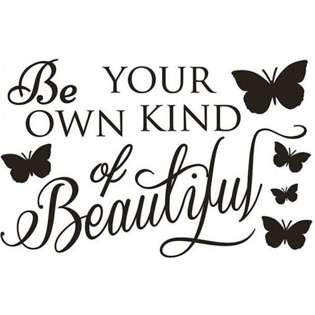 Sticker perete, Be your own kind of beautiful, 32 x 60 cm