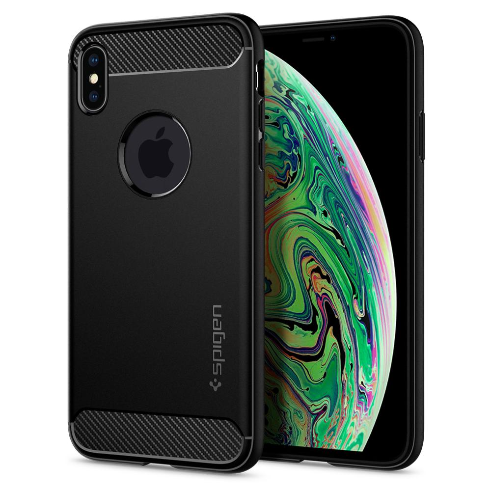 Carcasa Spigen iPhone XS Max Rugged Armor, Matte Black
