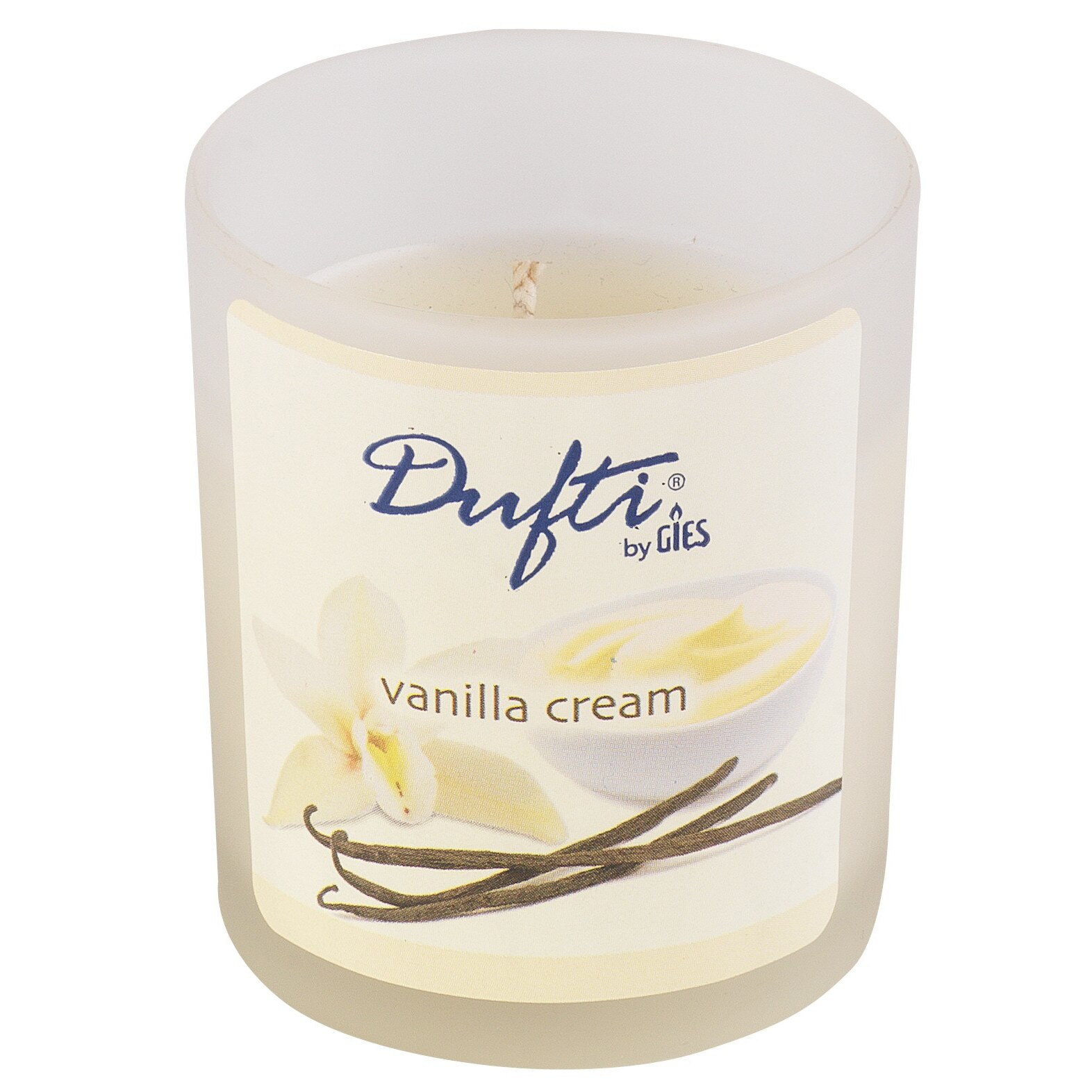 Pahar Crema Vanilie 25 ore Dufti by Gies, 77 x 70 mm