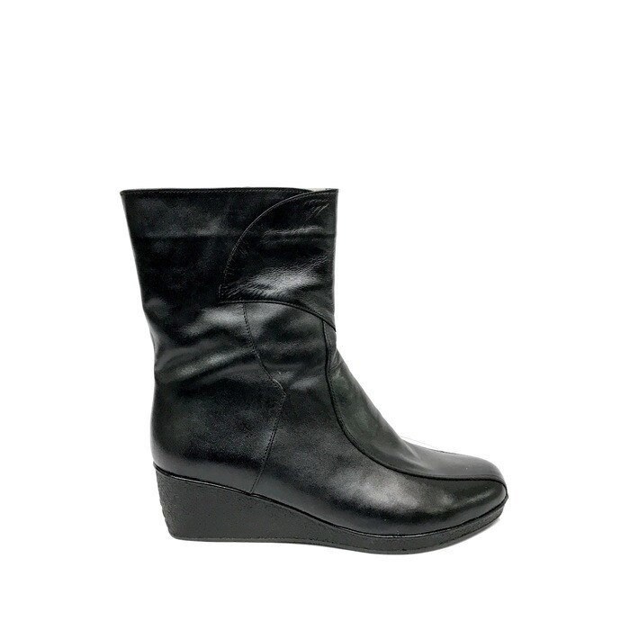 Ghete dama 582, Negre, piele Naturala