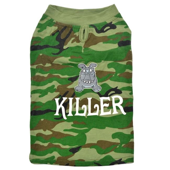 Haina pentru caini S-Pets cu imprimeu KILLER, army, masura M