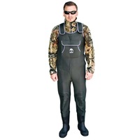 Cizme piept/vader/wader neopren si fleece 4 mm Behr, geanta transport, gri, 42 EU