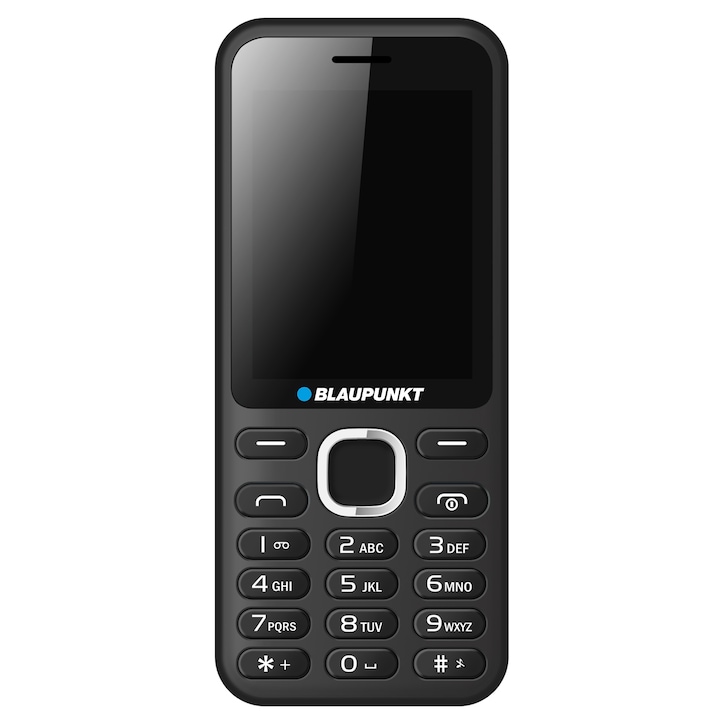 Blaupunkt FM02 Mobiltelefon, Kártyafüggetlen, Dual SIM, Fekete