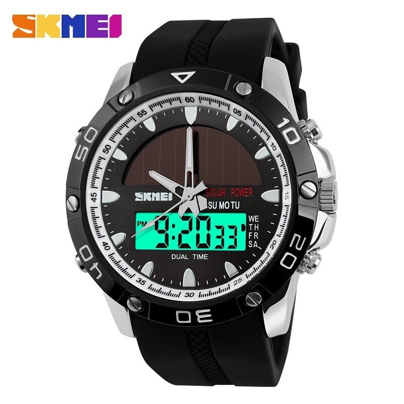 Ceas barbatesc sport Skmei Mountain Wave, argintiu