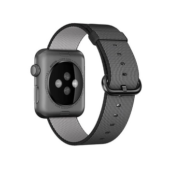 Curea Nylon Woven, Compatibila cu Apple Watch 1/2/3/4, Material Textil, 40mm, Negru Curea Nylon Woven, Compatibila cu Apple Watch 1/2/3/4, Material Textil, 40mm, Negru