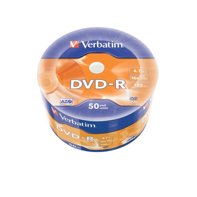 DVD-R Verbatim, 4.7GB, 16X, 50 buc