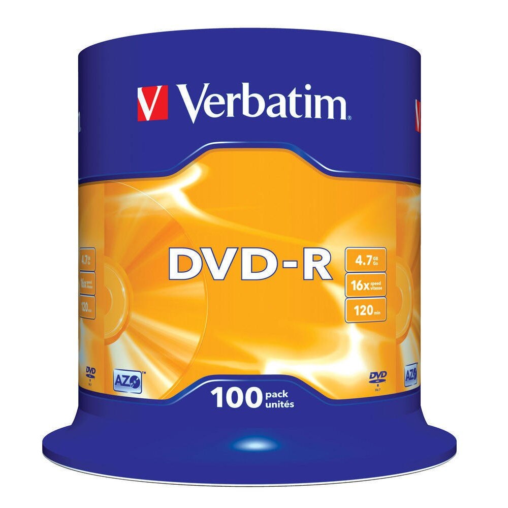 DVD-R Verbatim, 4.7GB, 16x, 100 buc