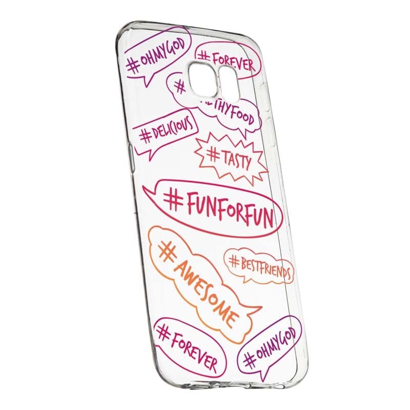 Husa Silicon, Transparent, Slim, Fun, 125, Samsung Galaxy S6