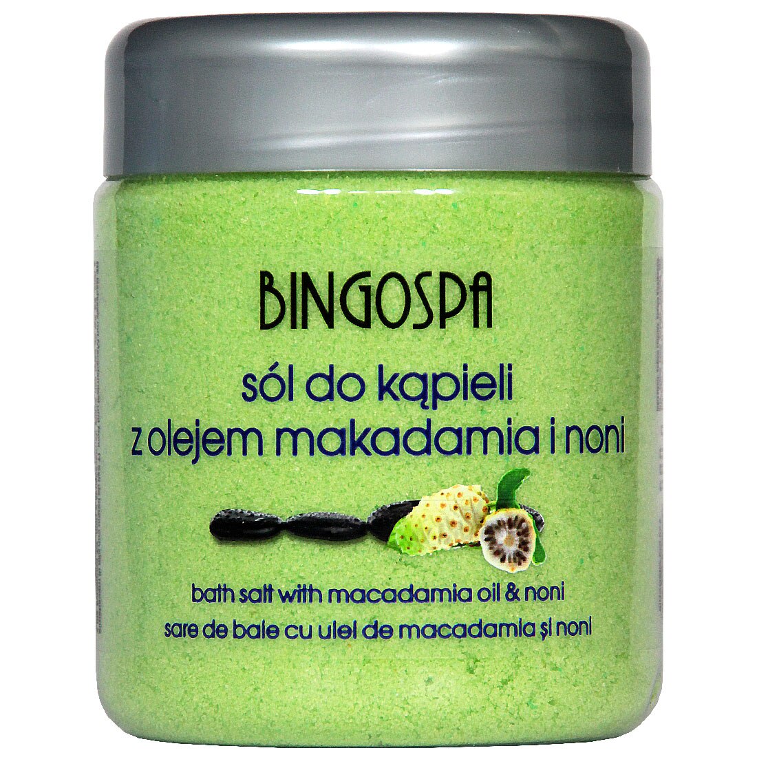 Sare de baie BingoSpa, Macadamia si ulei de Noni, 580g