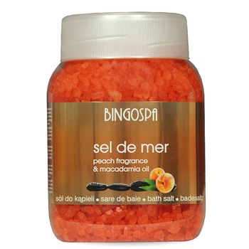Sare de baie BingoSpa, Sel de Mer, Piersici si ulei de macadamia, 1350g Sare de baie BingoSpa, Sel de Mer, Piersici si ulei de macadamia, 1350g