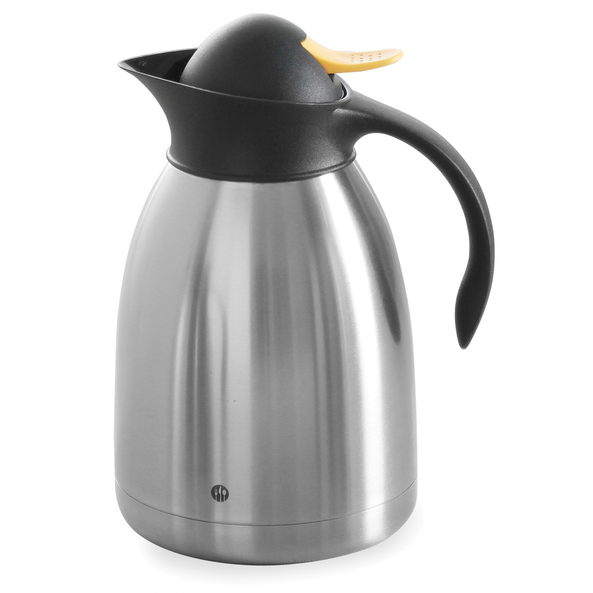 Cana termos 1.5 lt, Hendi, pereti dubli inox, cu sistem apasare galben